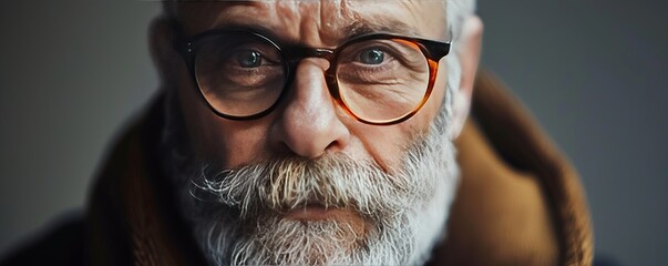 close up of an elegant 70 year old english man