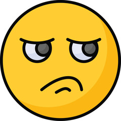 Disgusted emoji vector design, customizable unique vector