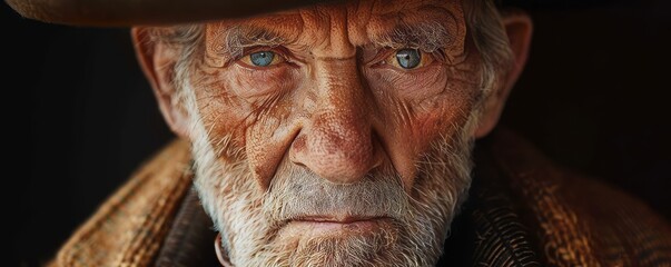 close up of an elegant 70 year old english man