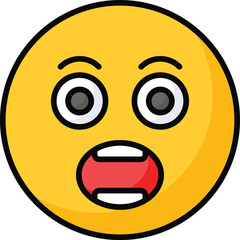 Oh My God expression emoji vector design, editable vector