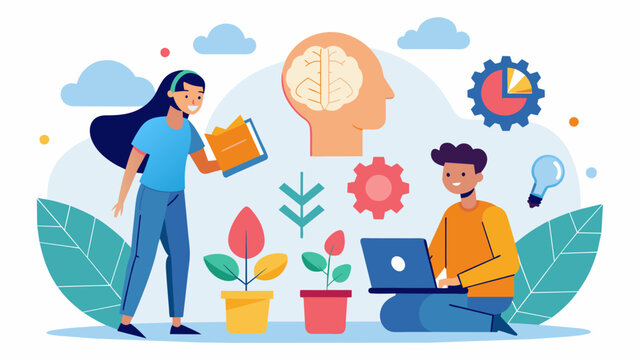 A vocational training program that provides handson experience and job placement assistance for neurodivergent adults.. Vector illustration