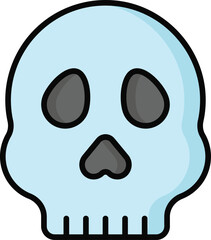 Skull vector design, spooky icon in modern style