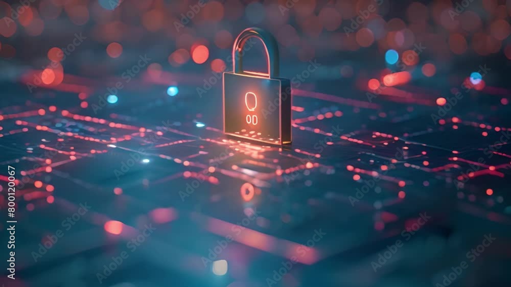 Poster secure lock on computer circuit