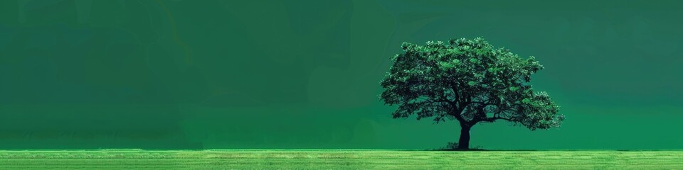 Obraz premium A small tree growing on a green background. The concept of ecological Earth Day.