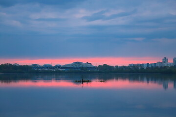 Obraz premium sunrise over the lake