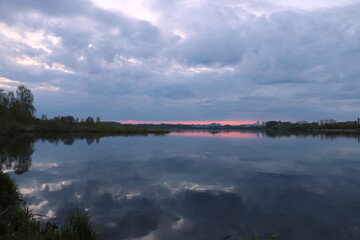 sunrise over the lake