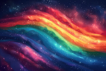 Pride Month, LGBTQ Greeting Card Background, Generative AI