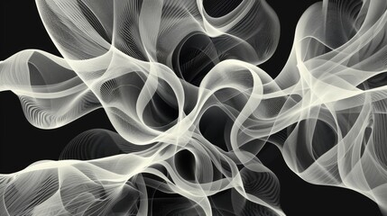 Black and White Swirling Pattern