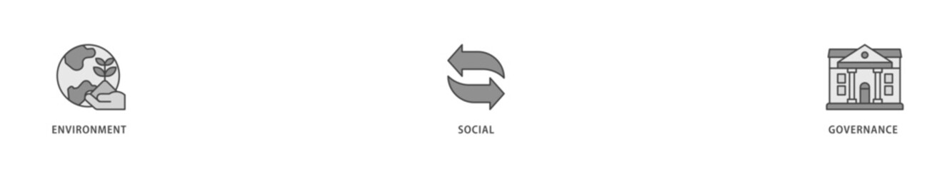 ESG icons set collection illustration of  investment screen ing icon live stroke and easy to edit 