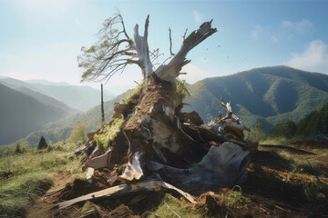 木, 森, 大木, 枯れた木, 死んだき, 落ち葉, 古い木, tree, forest, big tree, dead tree, fallen leaves, old tree