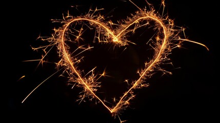 Heart shape made of lights