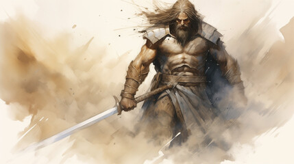 The story of David and Goliath from the Bible illustrates the triumph of faith and strength as the young shepherd defeats the giant, securing a remarkable victory.