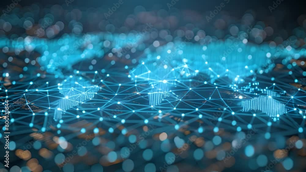 Poster digital representation of global connectivity and network data
