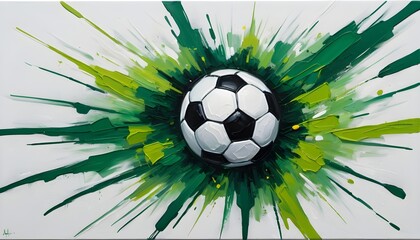 Fußball Splash  - obrazy, fototapety, plakaty