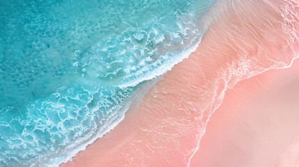 A breathtaking coastline with sand from a bird's eye view - drone photography