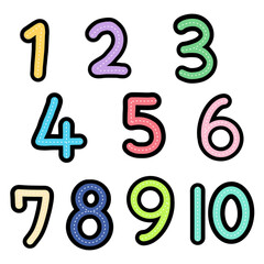 색깔 숫자 number 숫자 일러스트