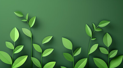 Green leaves background with copy space for your text. Vector illustration.