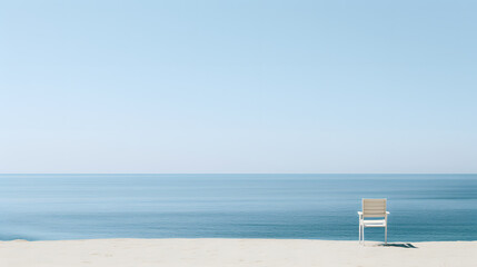 Fototapeta premium beach chair on the beach