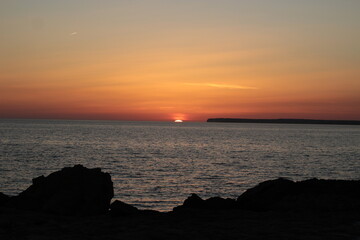 Sunset at the beach in Spain, Europe