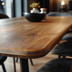 Obraz premium mordren Dinning table close view for product mockup 