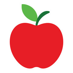 Apple icon vector. Red apple logo isolated on white background