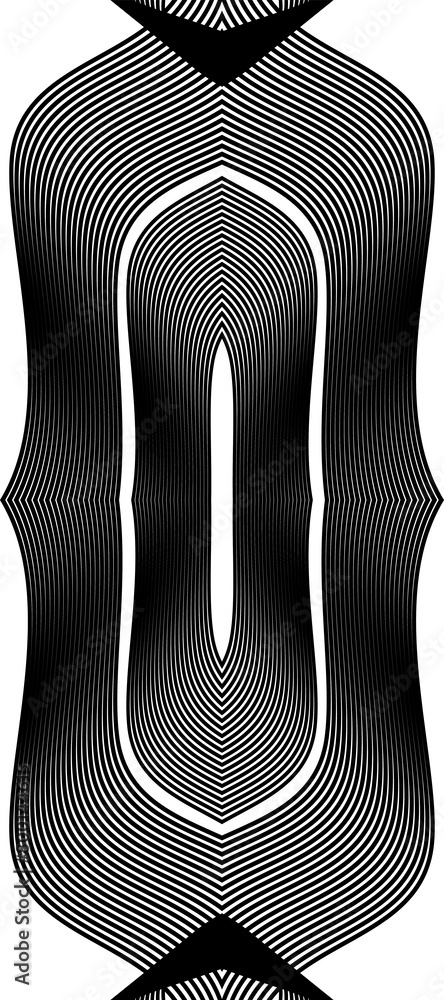 Poster Asymmetric vertical lines with different distortions.