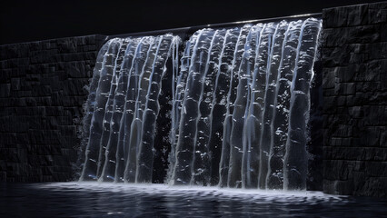 Ethereal Cascade: A Linear Waterfall
