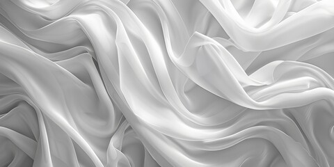 bright white fabric material in wavy layers of abstract background with dark shadows