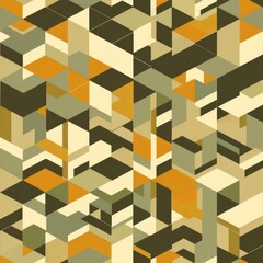 Abstract Geometric Pattern in Earth Tones for Modern Design