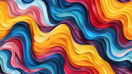Obraz premium Colorful Wave Structures: Nature's Vibrant Patterns