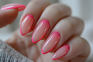 hand with pink polish