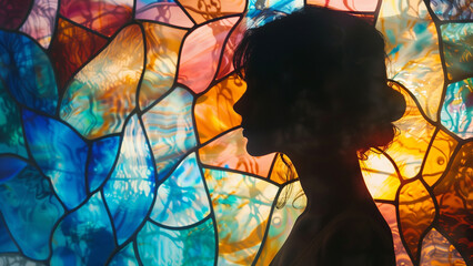 Stained Glass Secrets: A Soft Silhouette