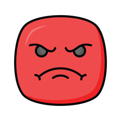 Have a look at this amazing icon of angry emoji, premium vector