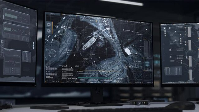 Satellite tech searching for the target position during an army mission. Satellite tech locating the enemy ship used in military mission. Satellite tech sends location data to army to perform mission.