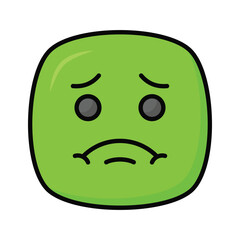 Creative icon of sick emoji, ready to use in website and mobile apps