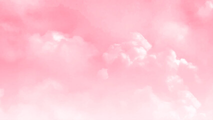 Pink sky image. Natural sky cinematic beautiful pink and white texture background. Vector illustration.