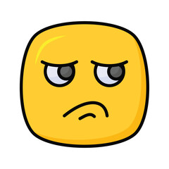 Disgusted emoji vector design, customizable unique vector