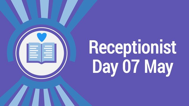 Receptionist Day web banner design illustration 
