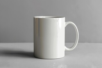 Obraz premium White Blank Mug Mockup in Photographic Scene created with Generative AI