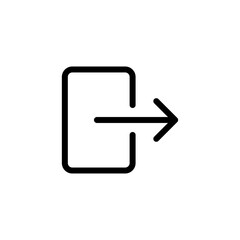 Logout icon transparent background. Sign off symbol for website and apps.