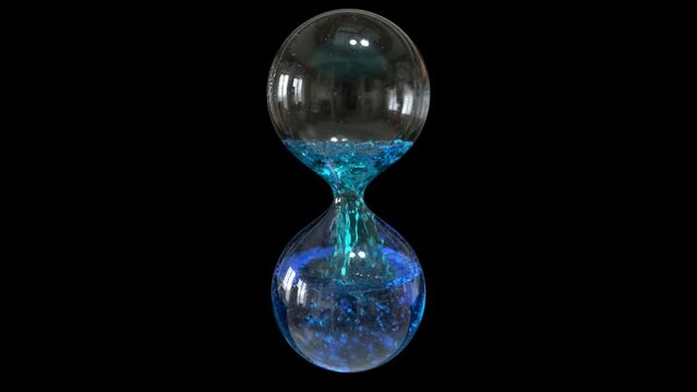 hourglass Sand move through hour glass  - amazing animation
