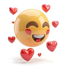 heart shaped balloon on white background Generative Ai