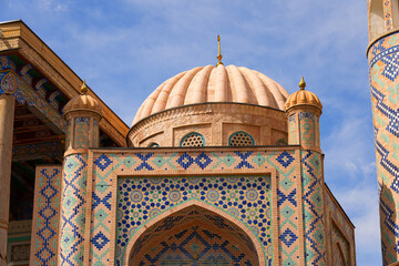 Hazrat Khizr Mosque next to the Mausoleum of Islam Karimov in Samarkand, Uzbekistan - He was  the...