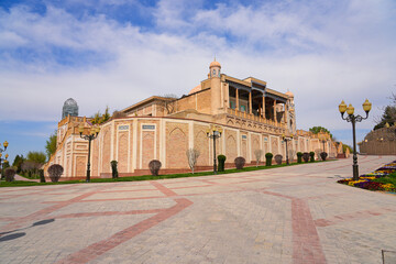 Hazrat Khizr Mosque next to the Mausoleum of Islam Karimov in Samarkand, Uzbekistan - He was  the...