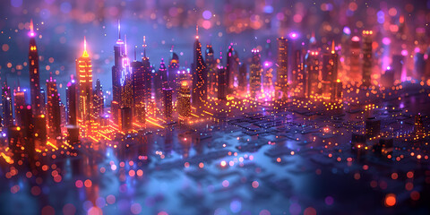 a semi-transparent fluorescent holographic art city map sandbox, pure white background, extreme...