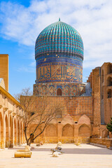 Bibi-Khanym Mosque in Samarkand, Uzbekistan, Central Asia - Built in the 15th century, it was a...