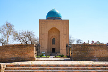Facade of the Bibi-Khanym Mausoleum in Samarkand, Uzbekistan, Central Asia