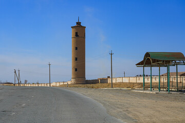 Old round watchtower near Nukus, the capital of Karakalpakstan in western Uzbekistan, Central Asia