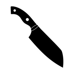 Knife icon. Black silhouette. Chef kitchen knife. Utensils for cooking. Kitchenware vector illustration