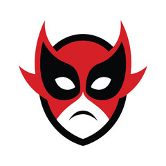 Masquerade vector icon on white background. Comic and tragic mask icon design